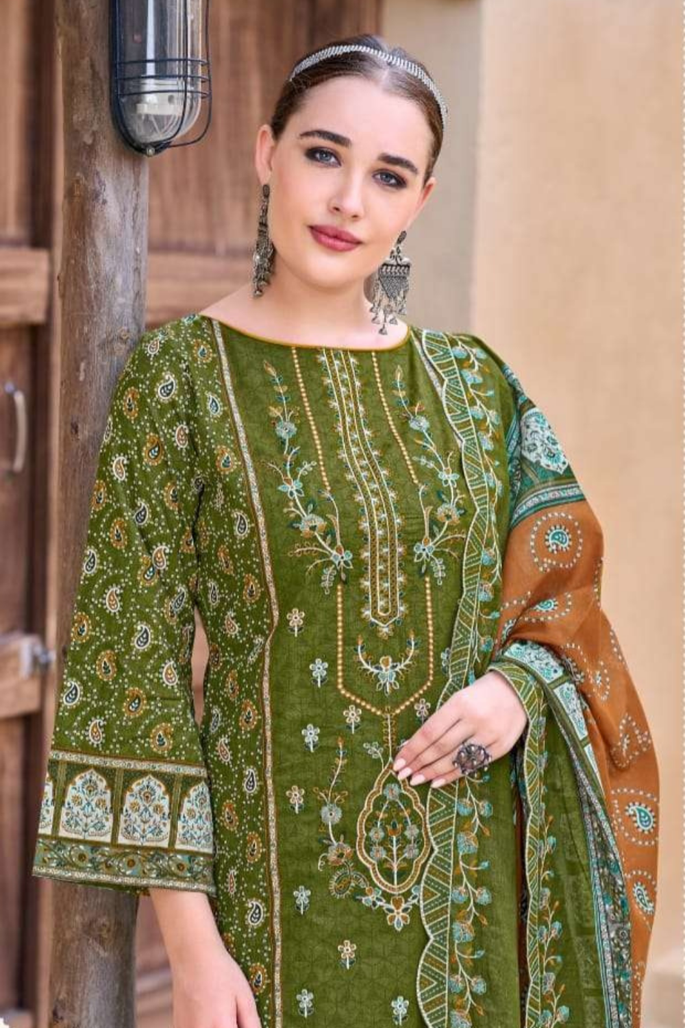 Cut Work Dupatta Suits (Unstitched)