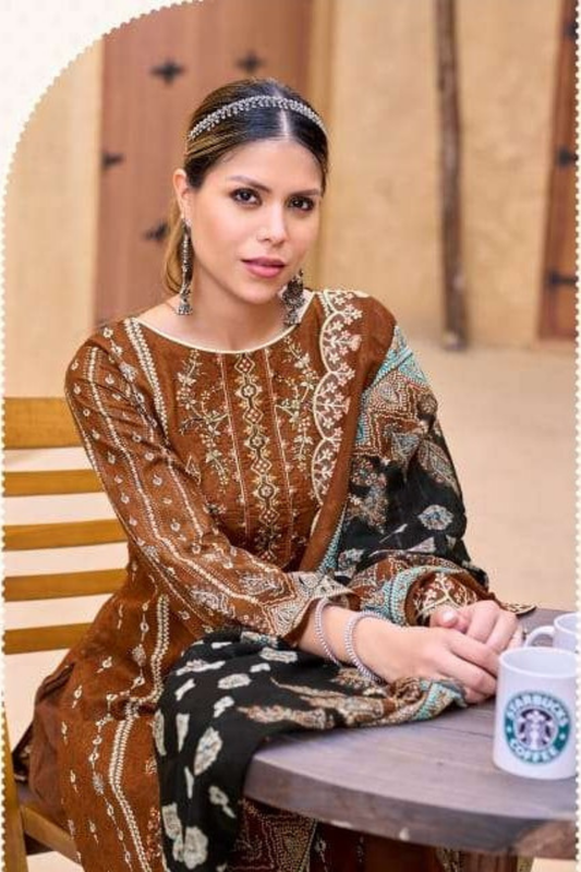 Cut Work Dupatta Suits (Unstitched)