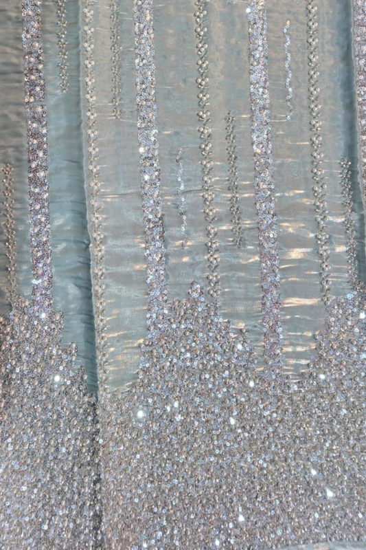 Heavy White Pearls Dress (UNSTITCHED)