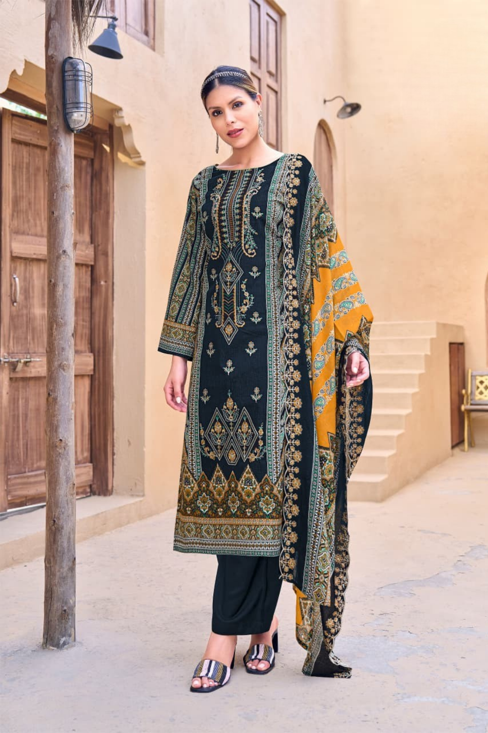 Cut Work Dupatta Suits (Unstitched)