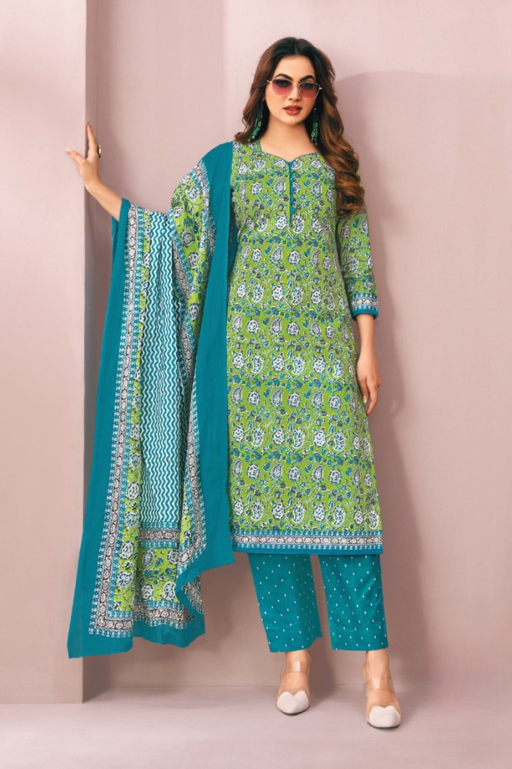 Pure Cotton Dress Material (Unstitched)