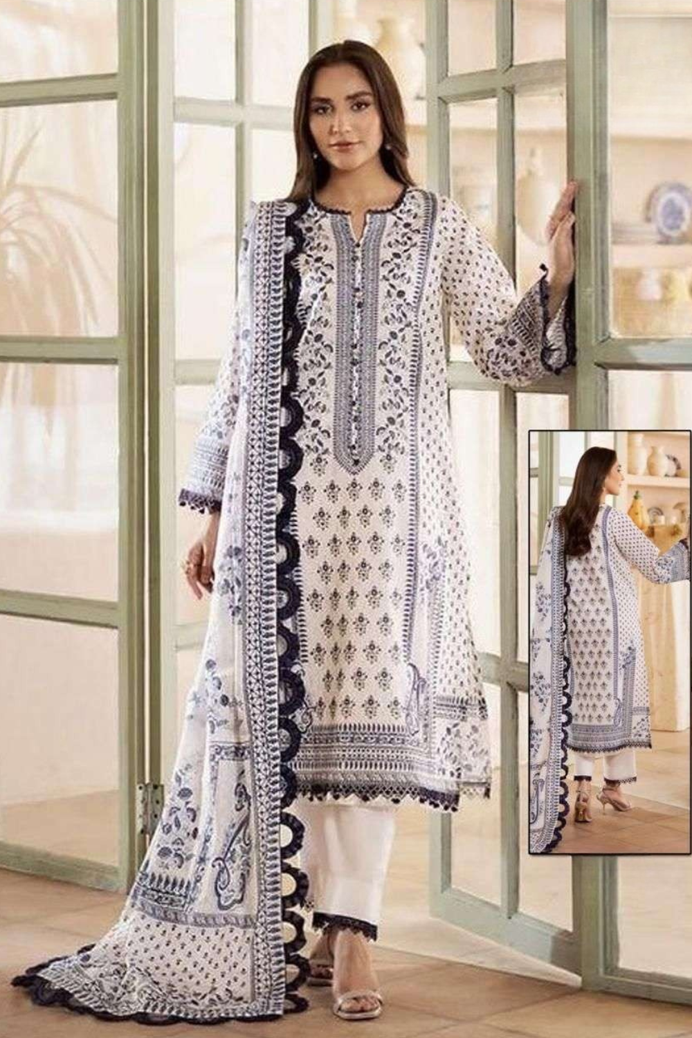 Readymade Pure Lawn Cotton Suits