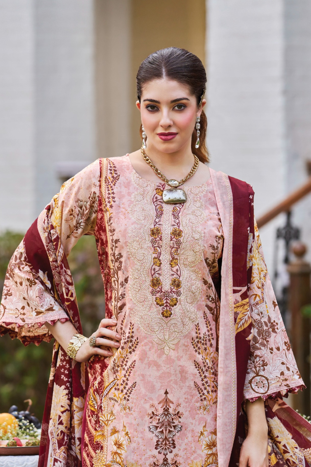 Heavy Embroidered Designer Pakistani Cotton Dresses (UNSTITCHED)