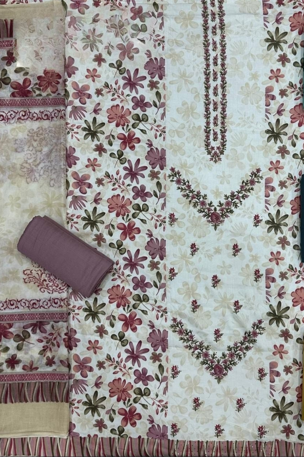 Panel Print Jam Cotton Suits (UNSTITCHED)
