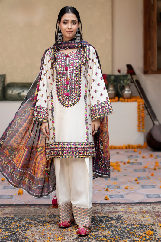 Classic Afghani Farshi Shalwar (Readymade)