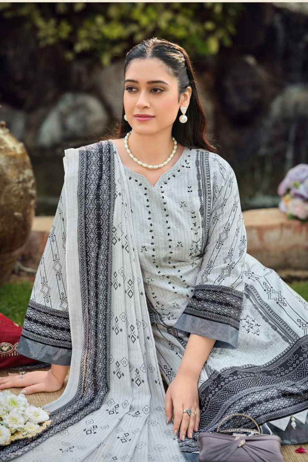 Pure Lawn Self Embroidered Suits (UNSTITCHED)