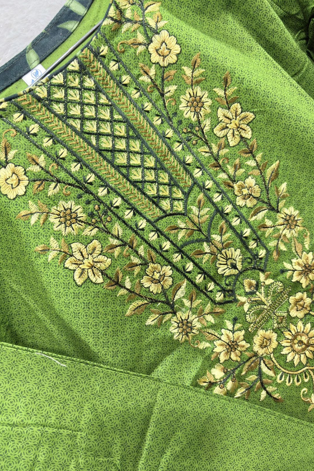 Readymade Neck Embroidered Cotton Suits