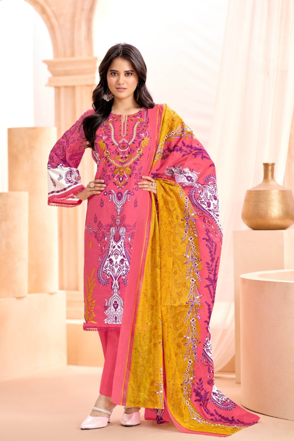 Readymade Pure Lawn Cotton Suits