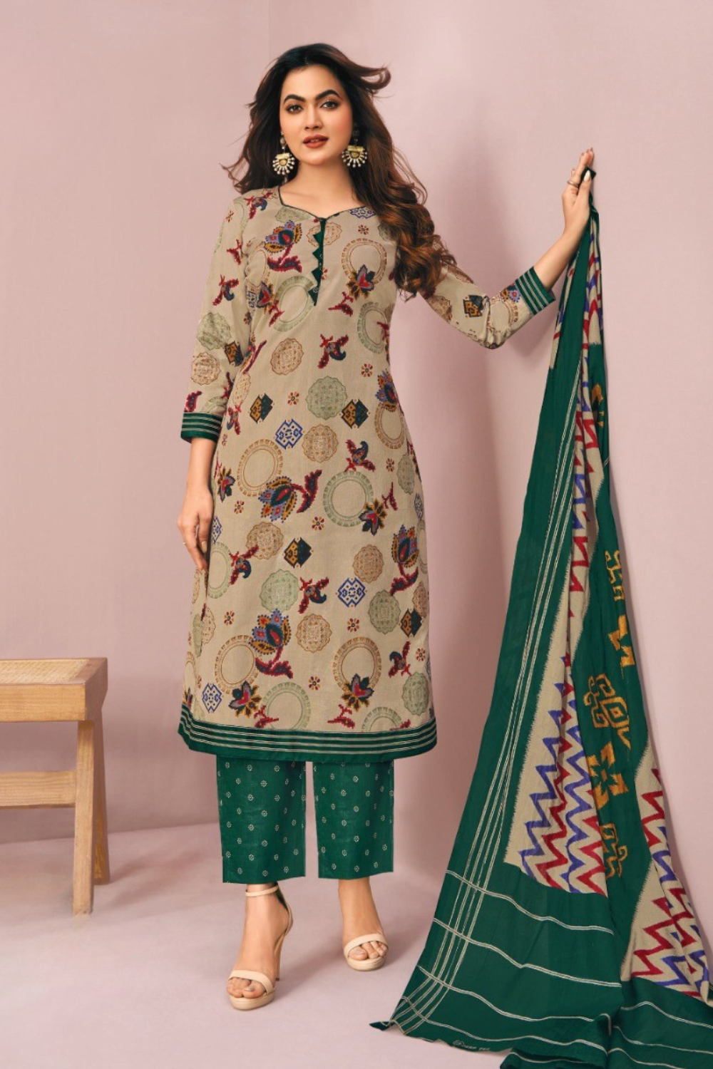 Pure Cotton Dress Material (Unstitched)