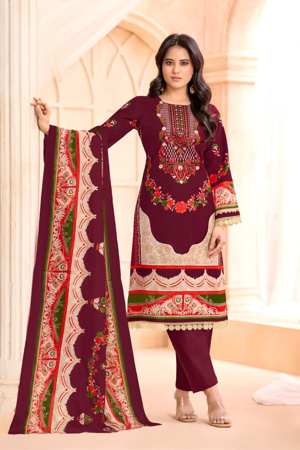 Readymade Pure Lawn Cotton Suits