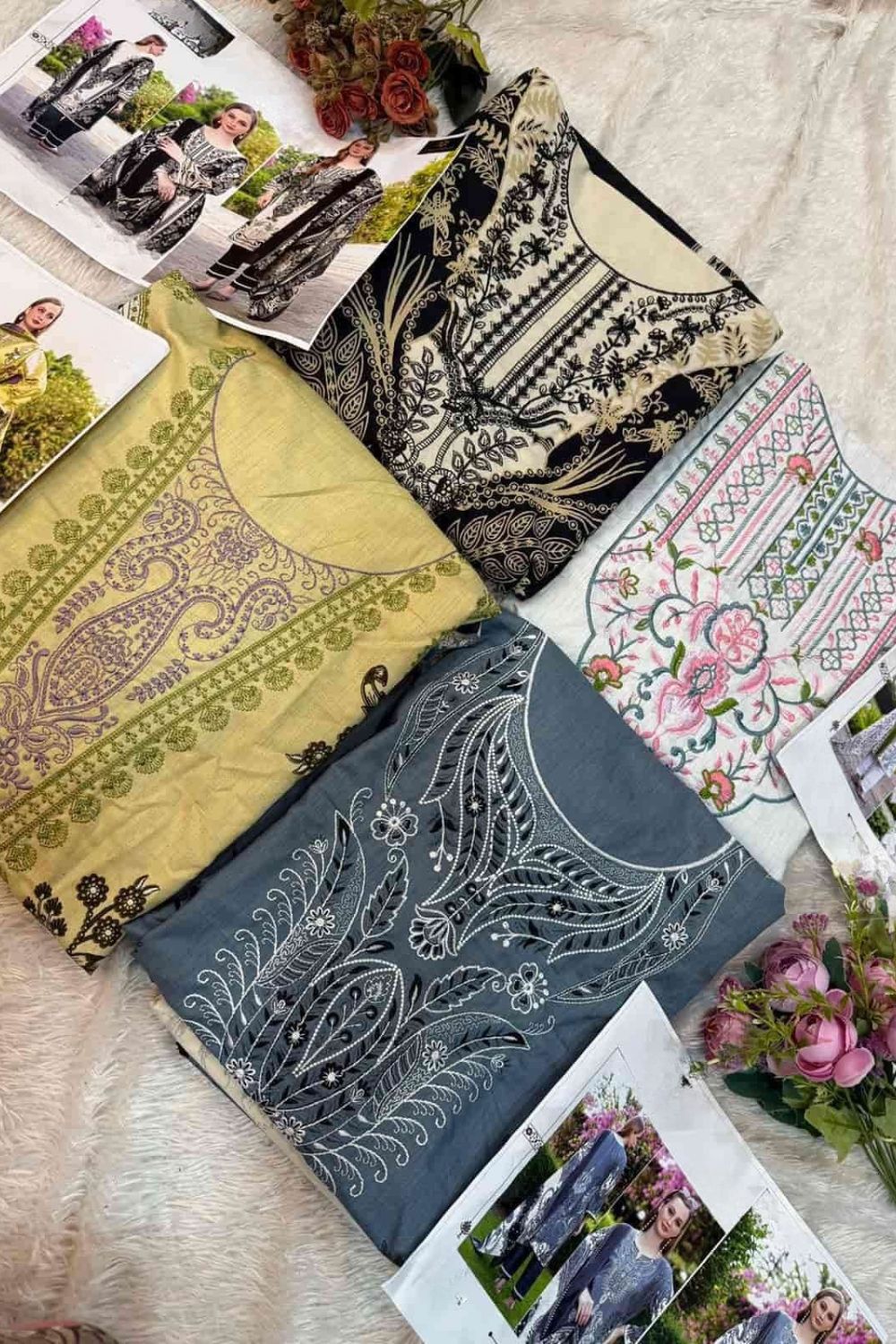 Pakistani Pattern Cotton Material (UNSTITCHED)