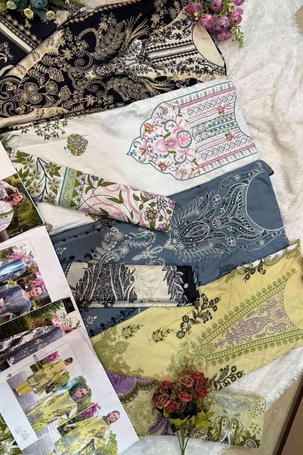 Pakistani Pattern Cotton Material (UNSTITCHED)