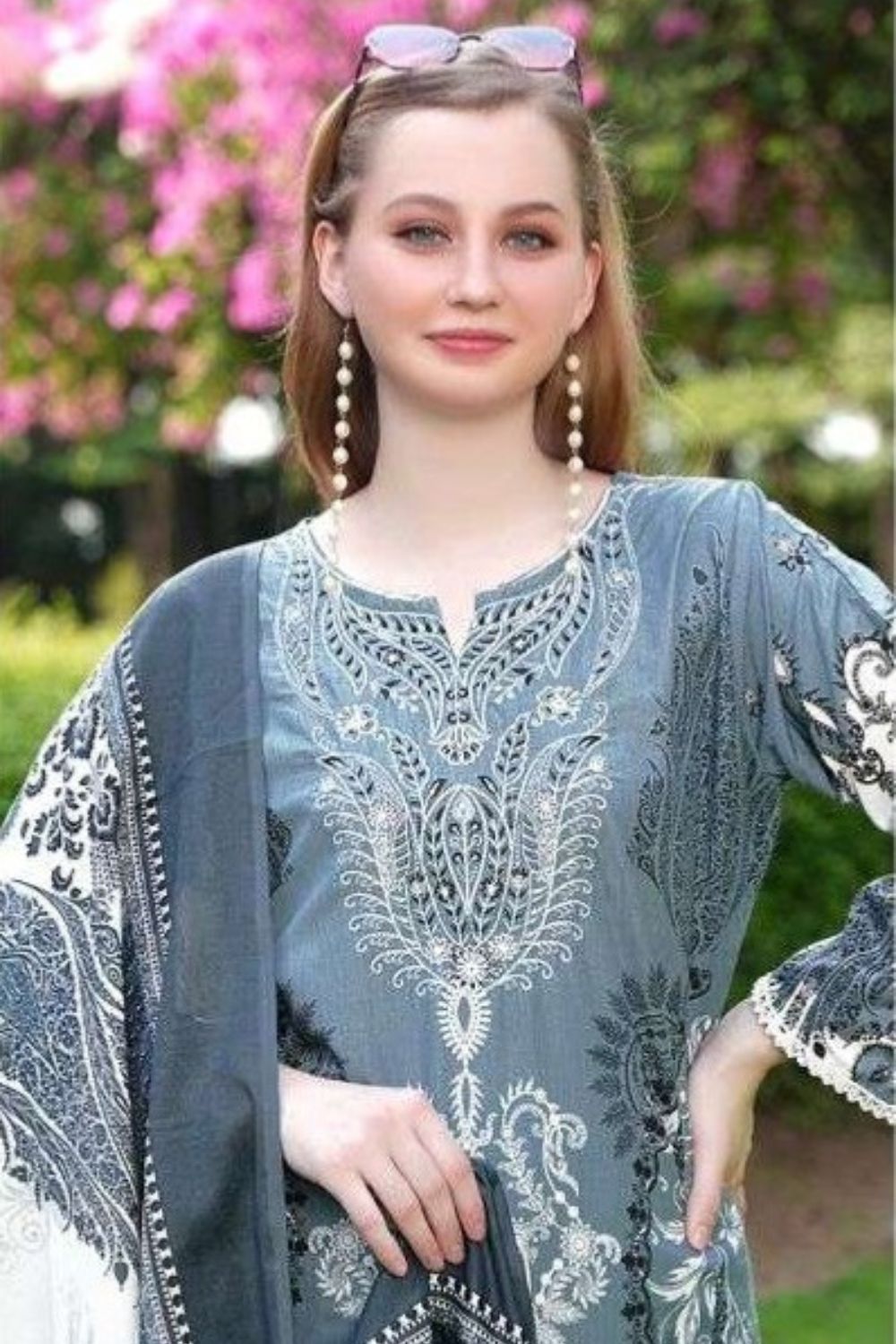 Pakistani Pattern Cotton Material (UNSTITCHED)