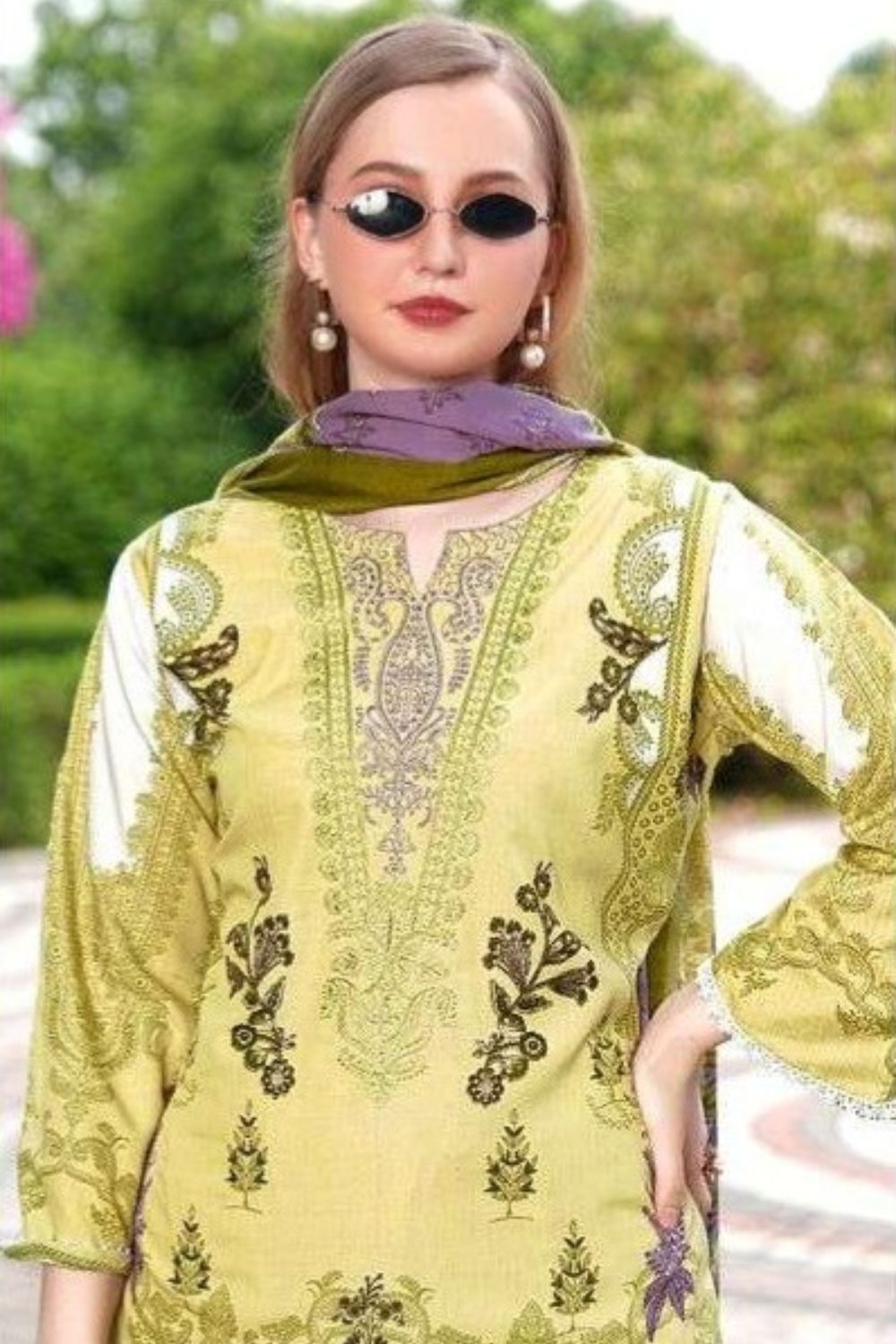 Pakistani Pattern Cotton Material (UNSTITCHED)