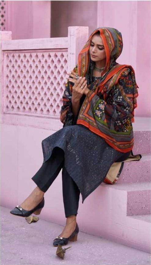 Chikankari Embroidered Fabric (UNSTITCHED)