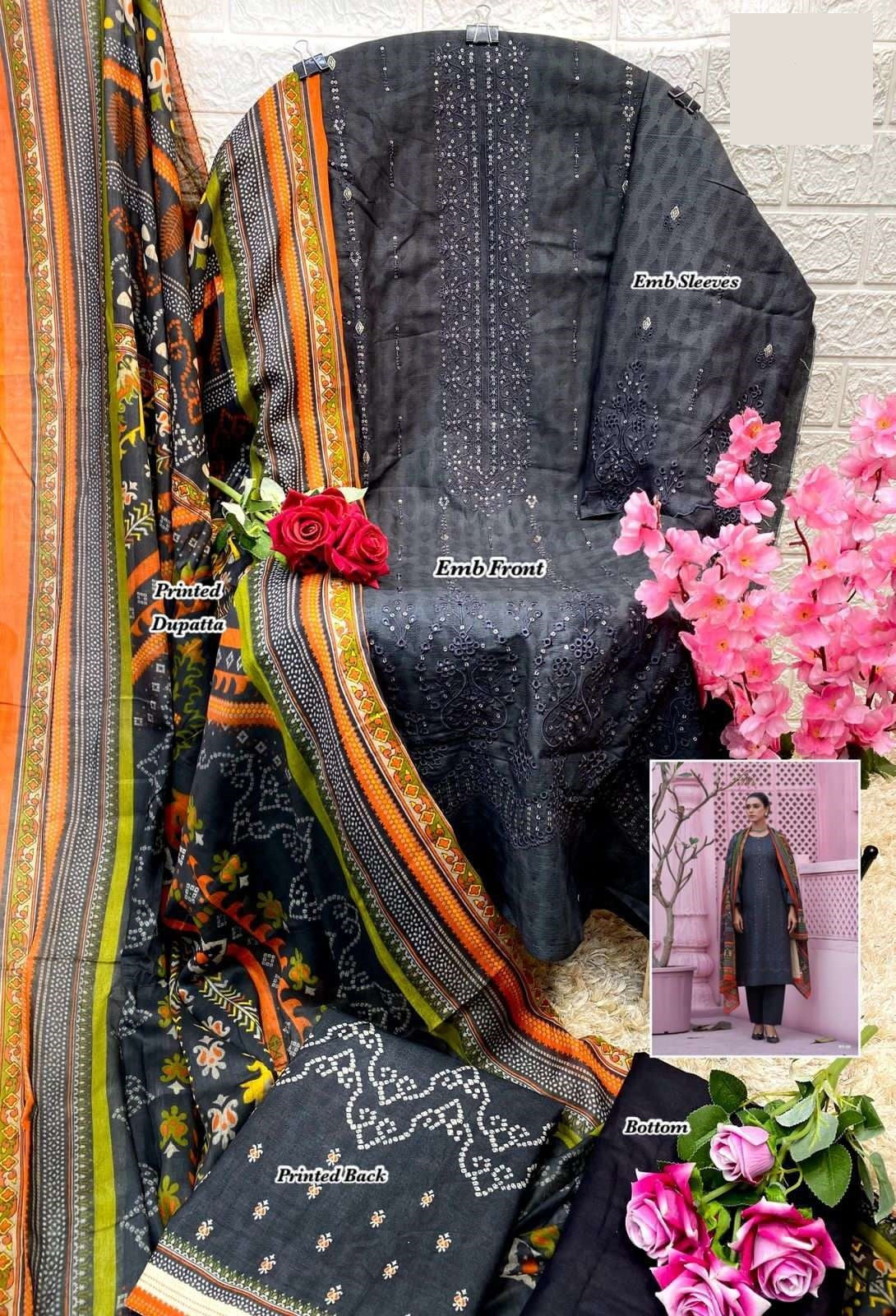 Chikankari Embroidered Fabric (UNSTITCHED)