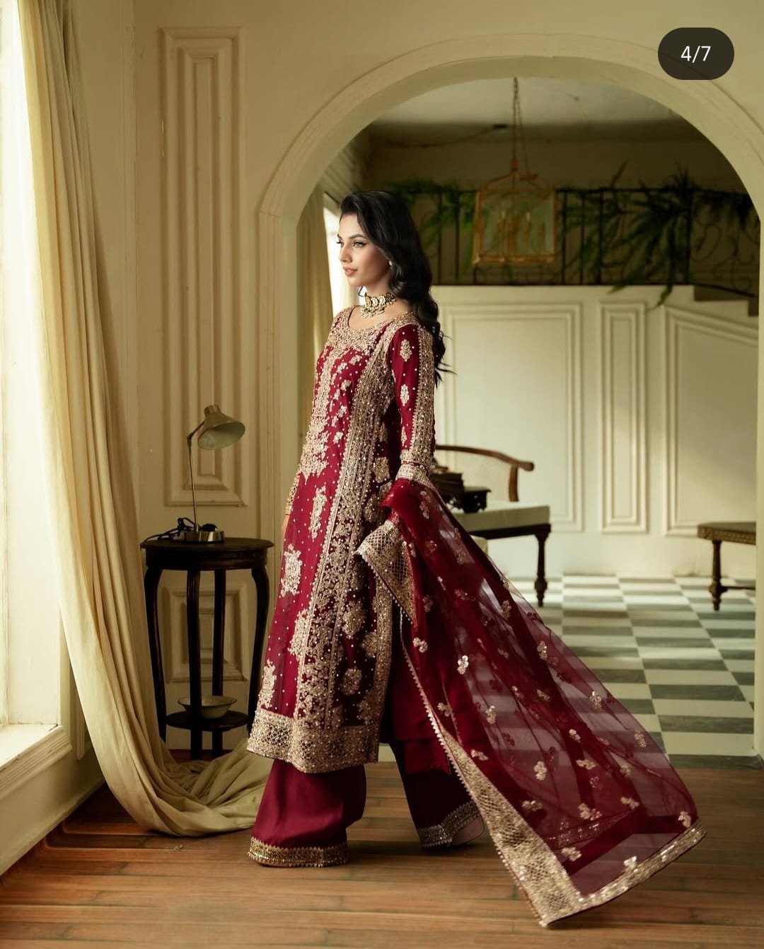 Designer Georgette Unstitched fabric (UNSTITCHED)