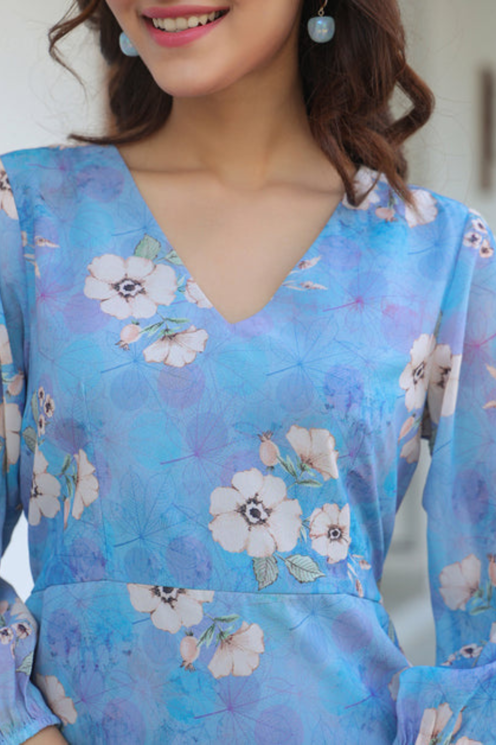 Georgette Floral Printed A-line Dress