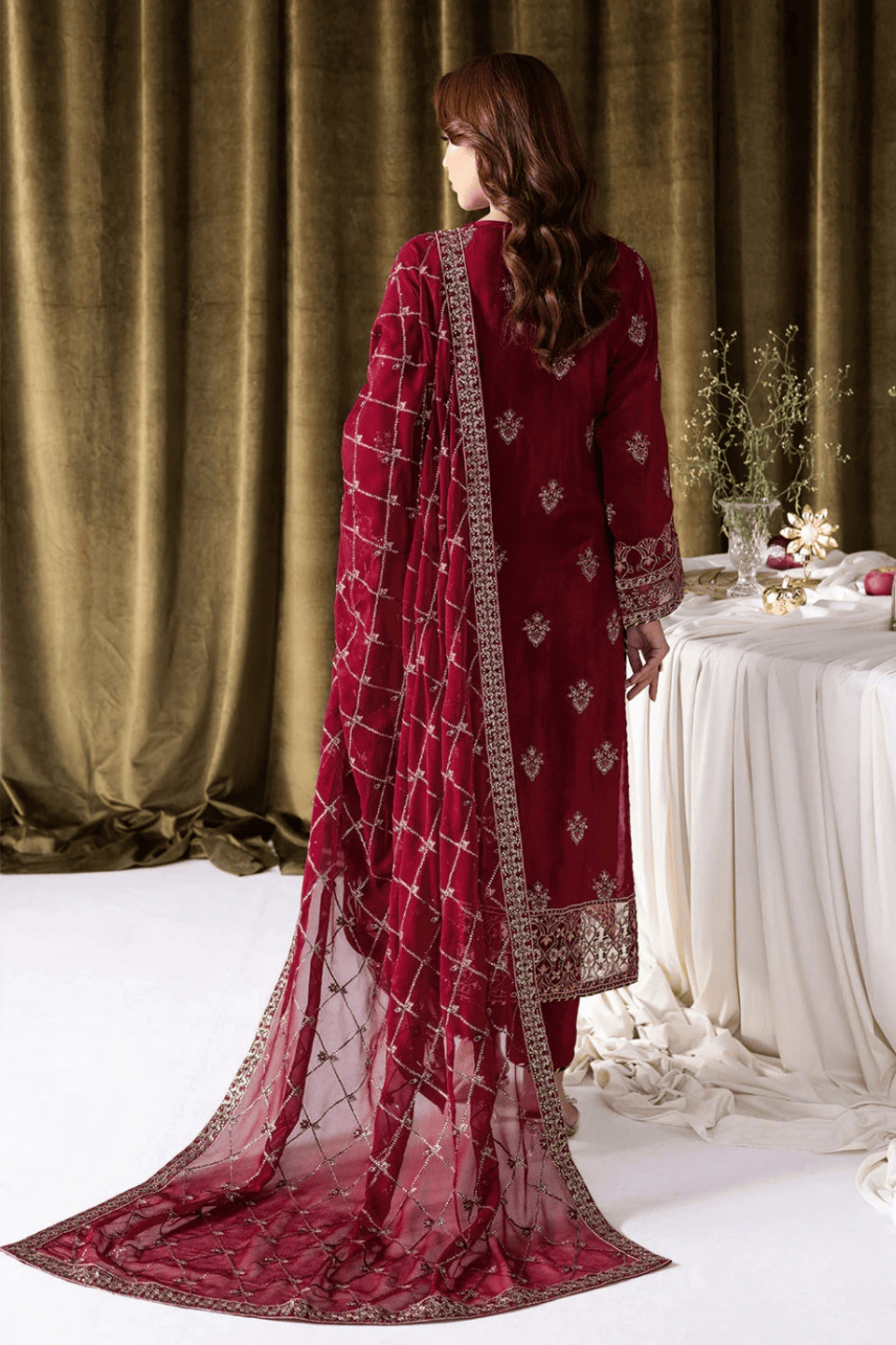 Khatli Work Georgette Fabrics (UNSTITCHED)