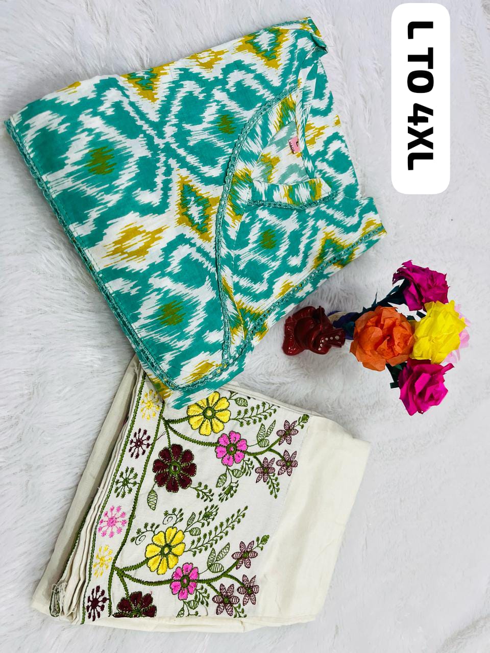 Angrakha Top with Embroidered Pants