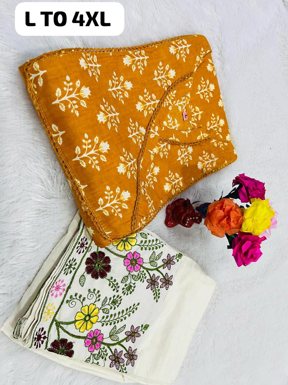 Angrakha Top with Embroidered Pants