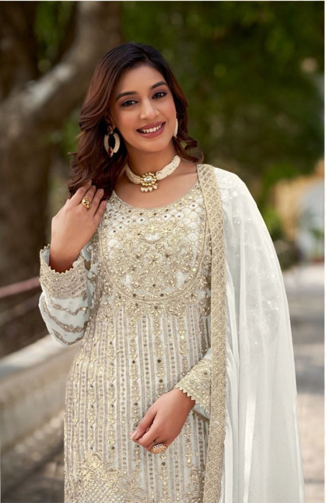 Single-Tone Ragga Chiffon Shararas