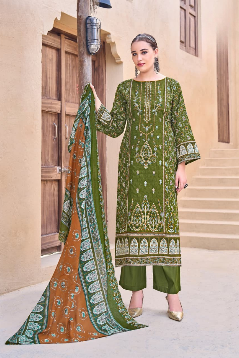 Cut Work Dupatta Suits (Unstitched)