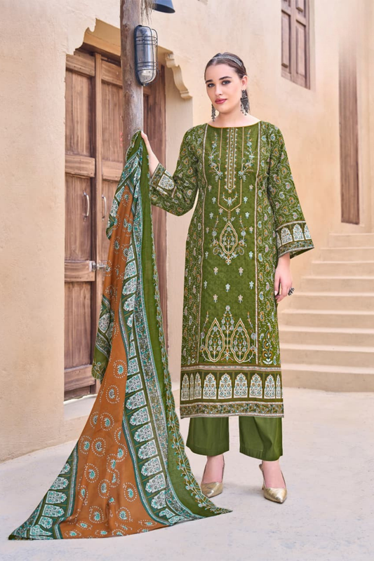 Cut Work Dupatta Suits (Unstitched)