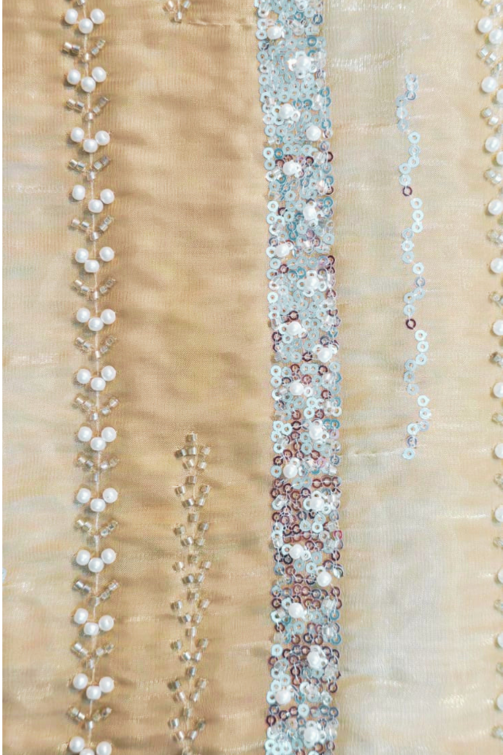 Heavy White Pearls Dress (UNSTITCHED)