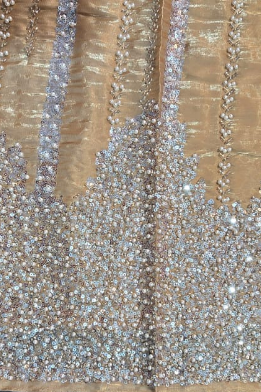 Heavy White Pearls Dress (UNSTITCHED)