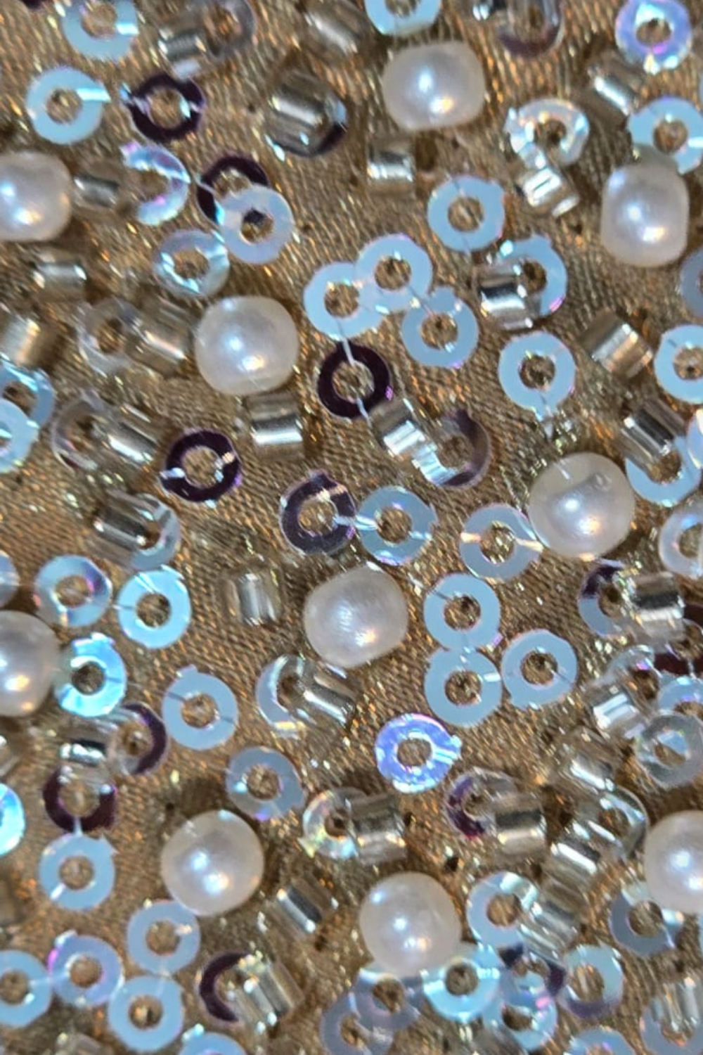 Heavy White Pearls Dress (UNSTITCHED)