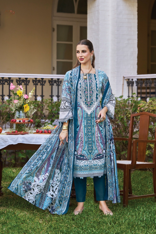 Heavy Embroidered Designer Pakistani Cotton Dresses (UNSTITCHED)