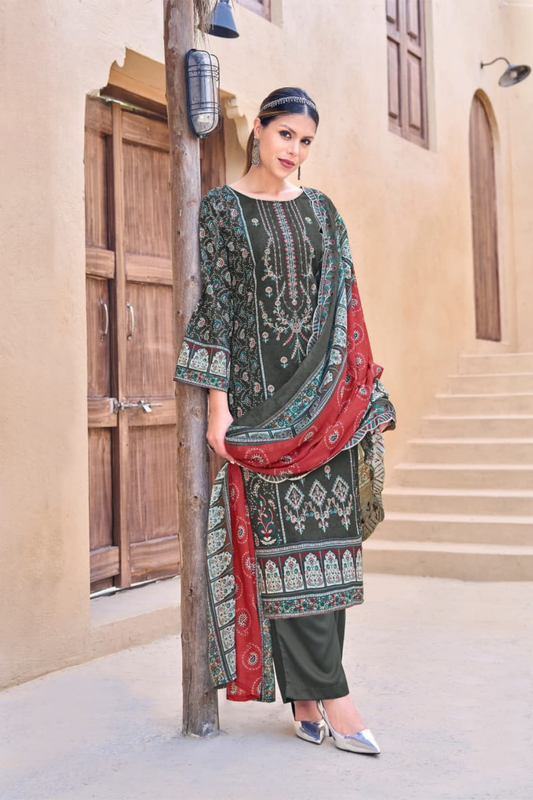 Cut Work Dupatta Suits (Unstitched)