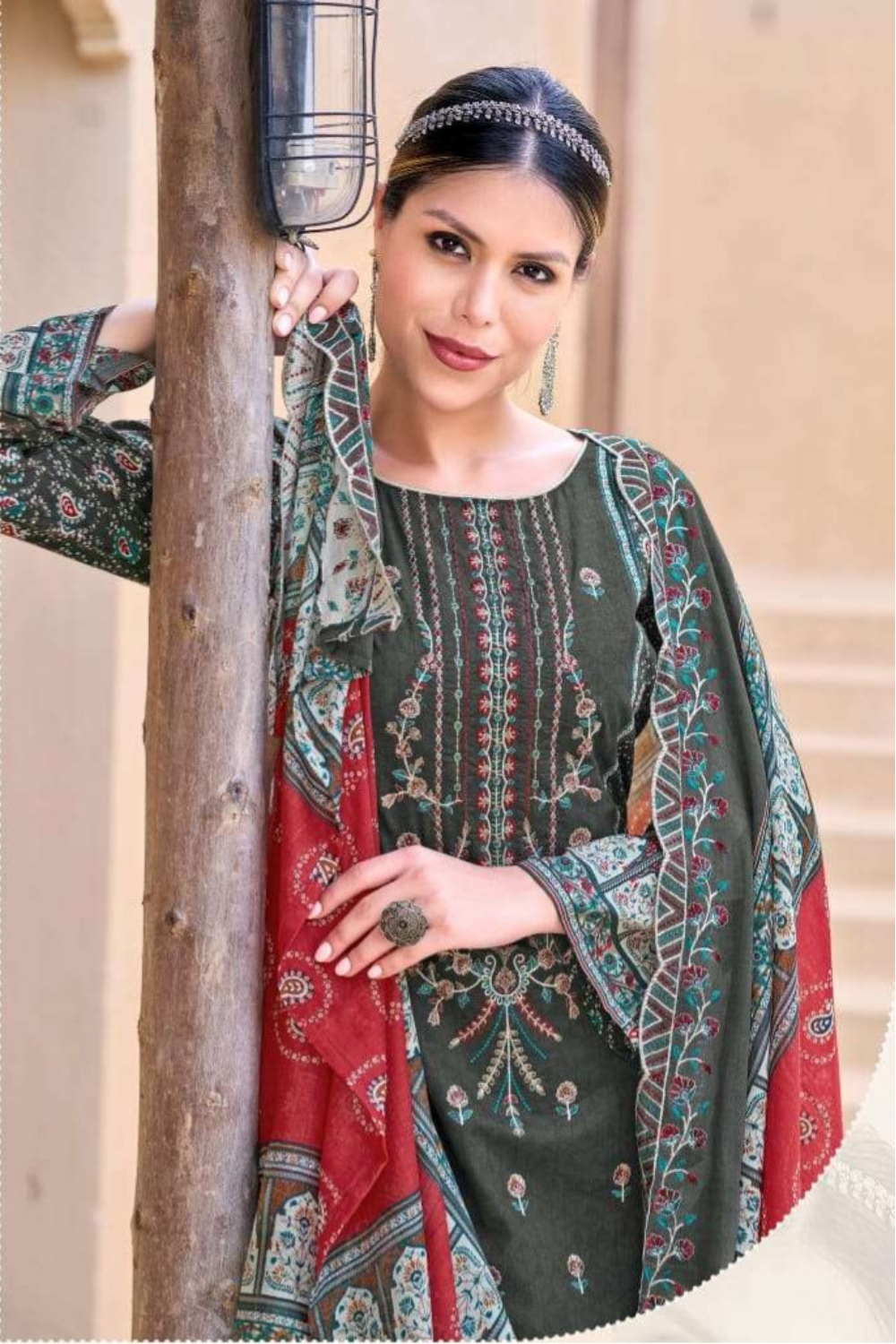 Cut Work Dupatta Suits (Unstitched)