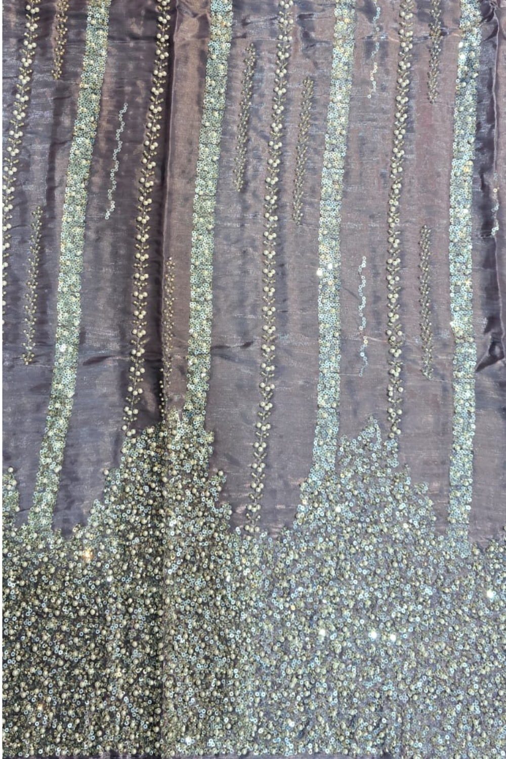 Heavy White Pearls Dress (UNSTITCHED)