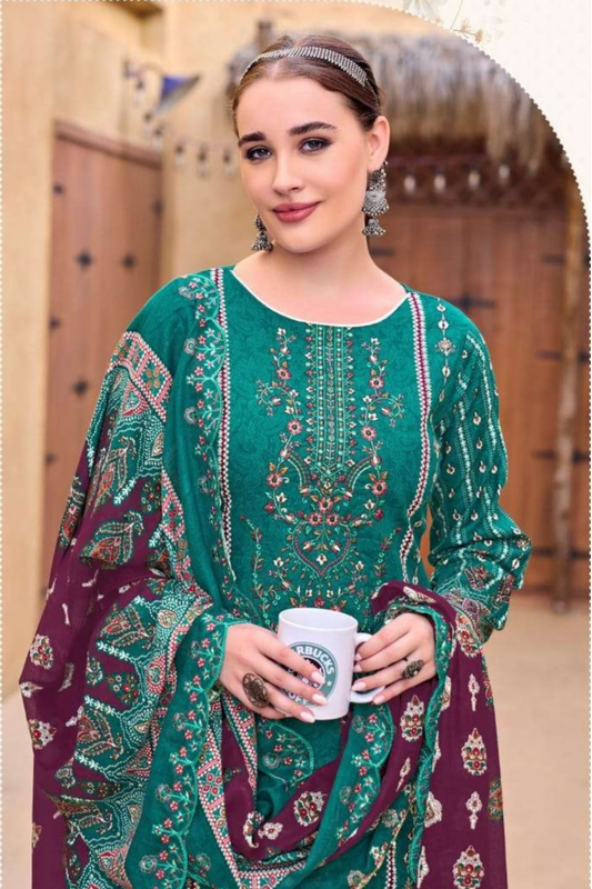 Cut Work Dupatta Suits (Unstitched)