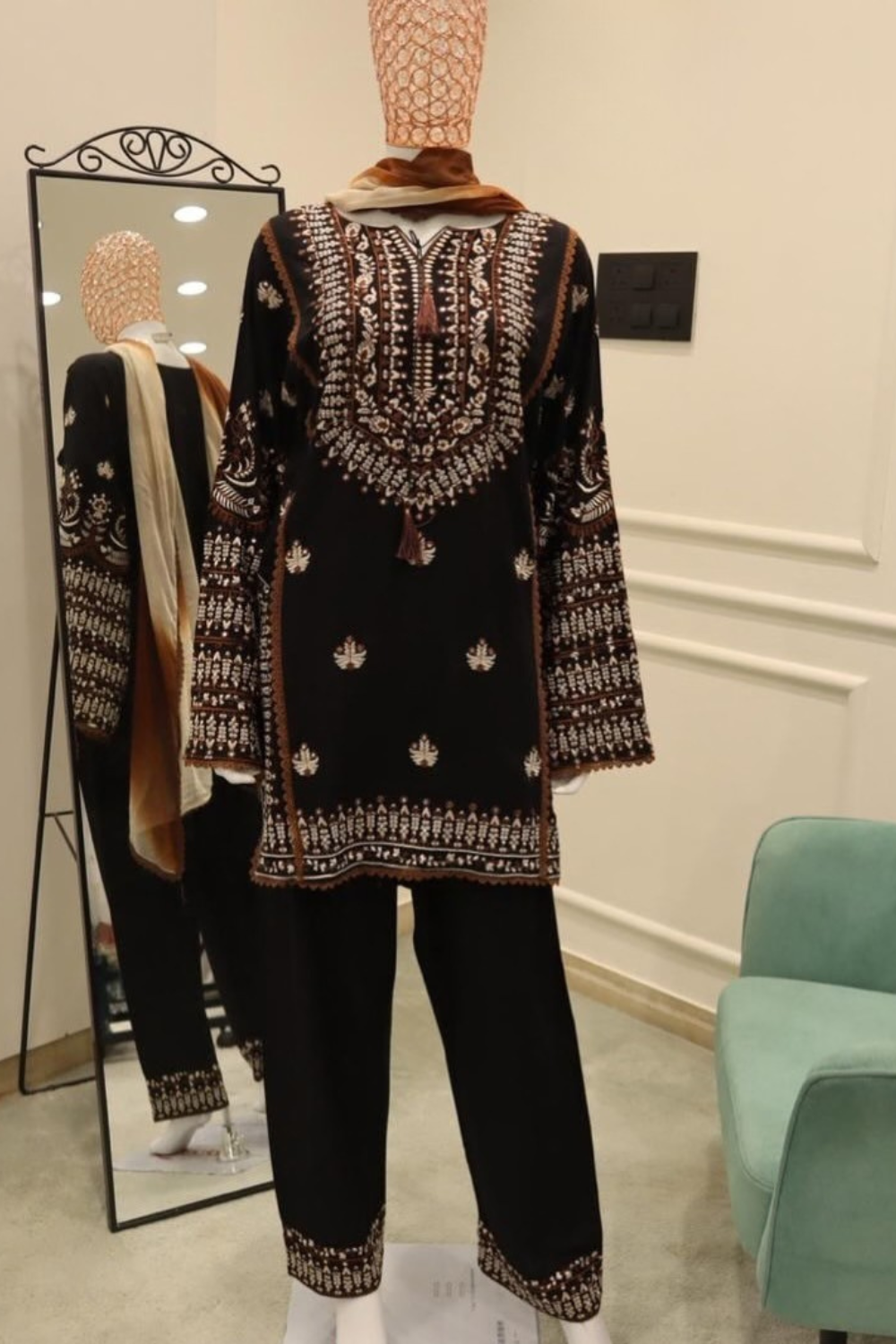Self-Embroidered Suit (Readymade)