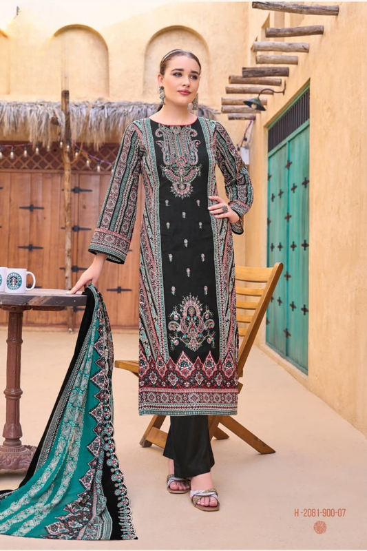 Cut Work Dupatta Suits (Unstitched)