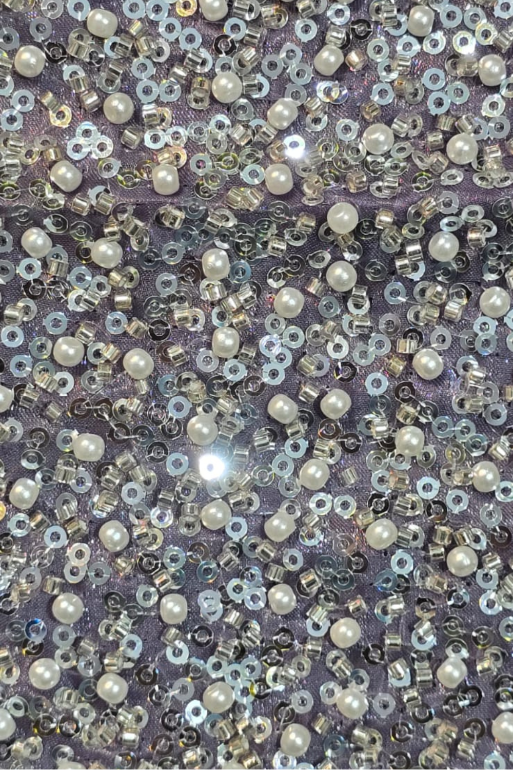 Heavy White Pearls Dress (UNSTITCHED)