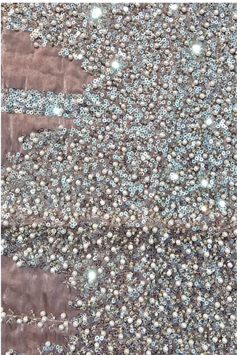 Heavy White Pearls Dress (UNSTITCHED)