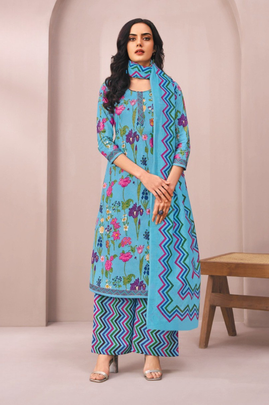 Pure Cotton Dress Material (Unstitched)
