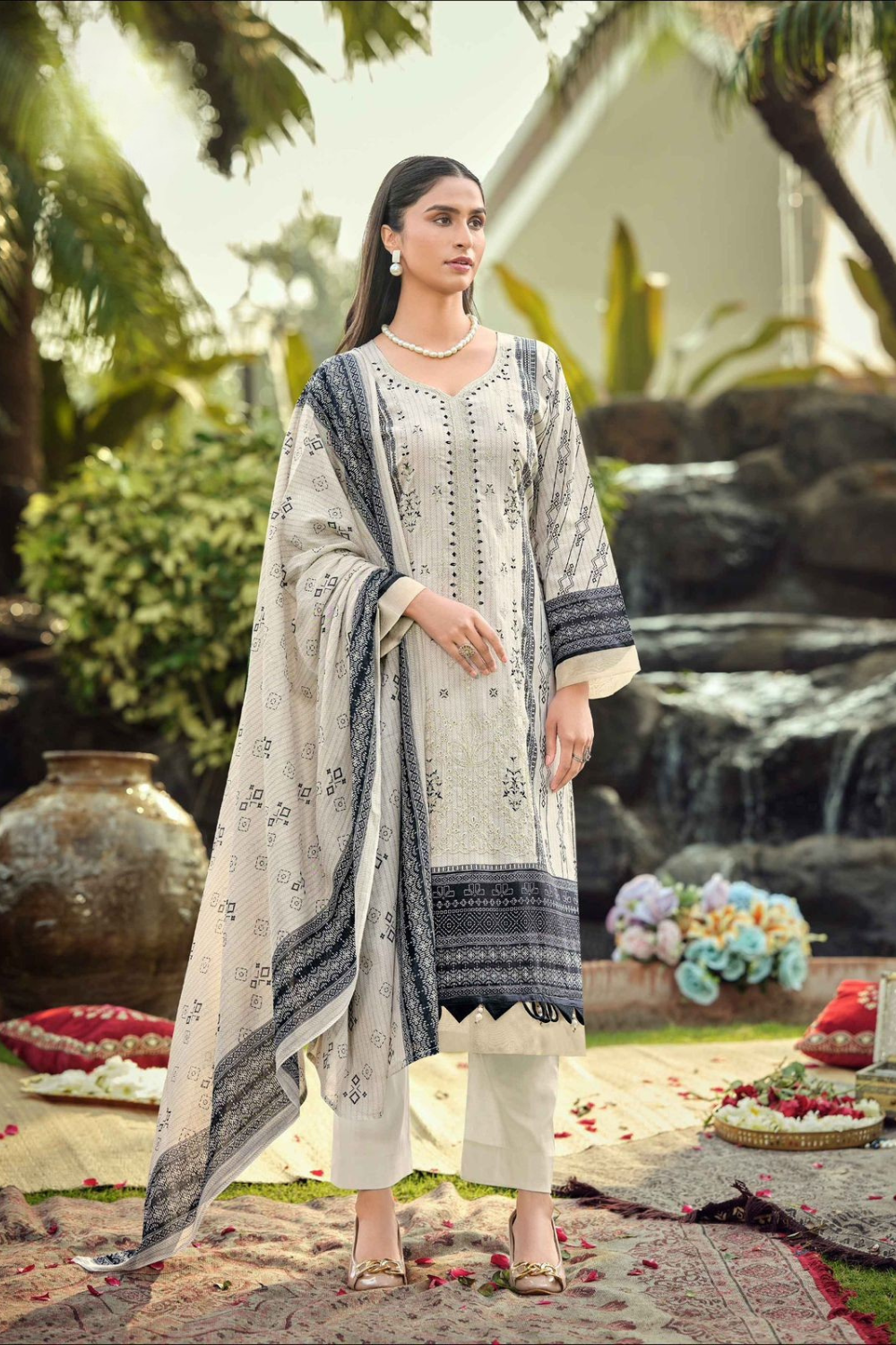 Pure Lawn Self Embroidered Suits (UNSTITCHED)