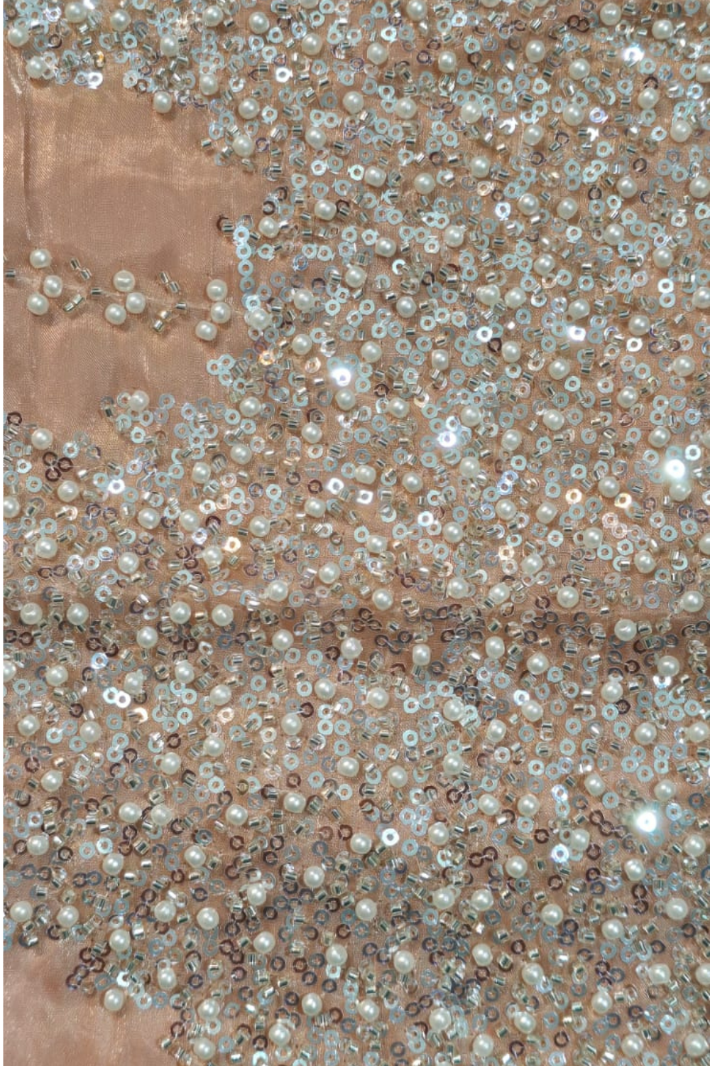 Heavy White Pearls Dress (UNSTITCHED)
