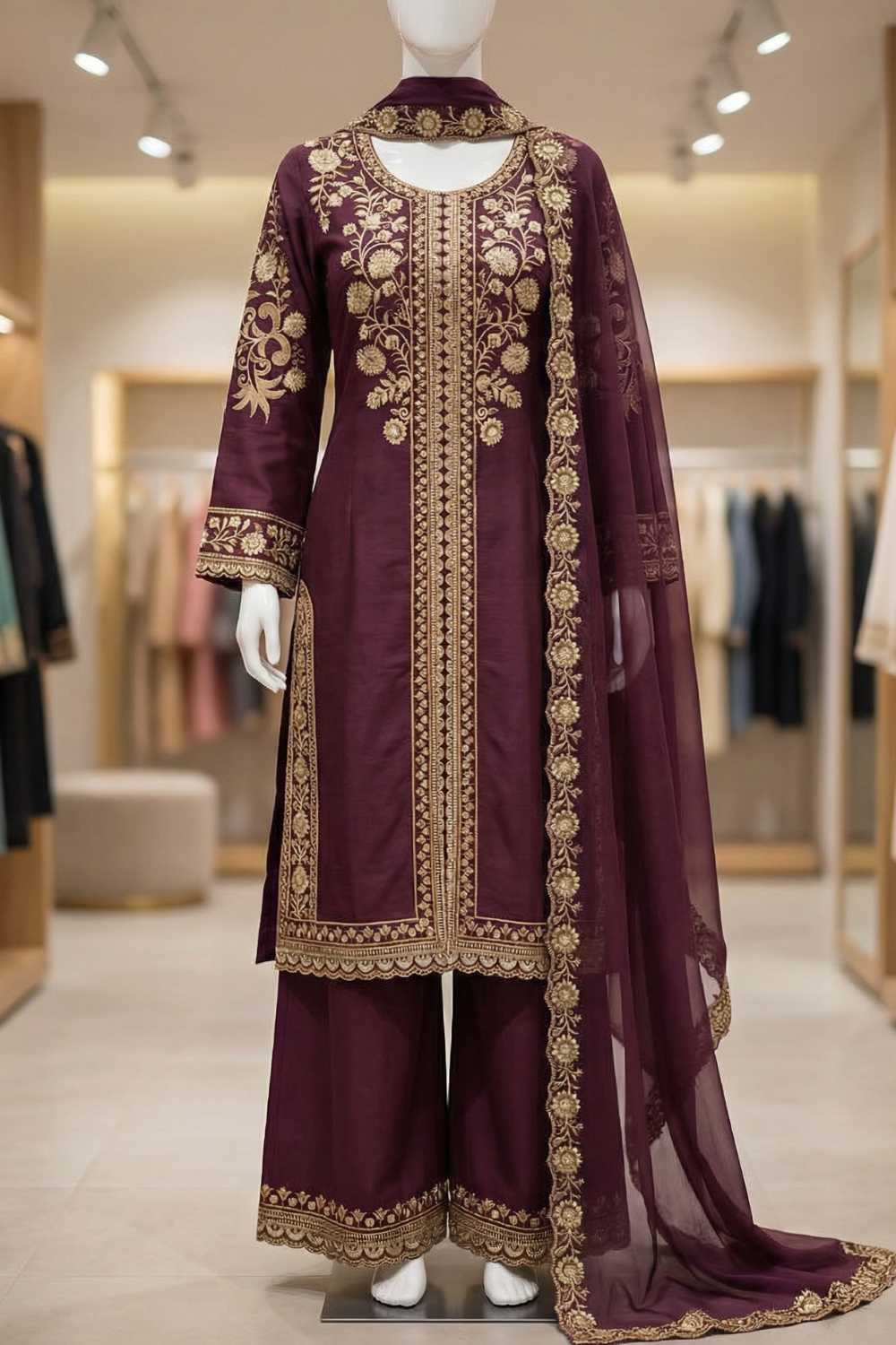 Designer Sherwani Style Dress (Readymade)