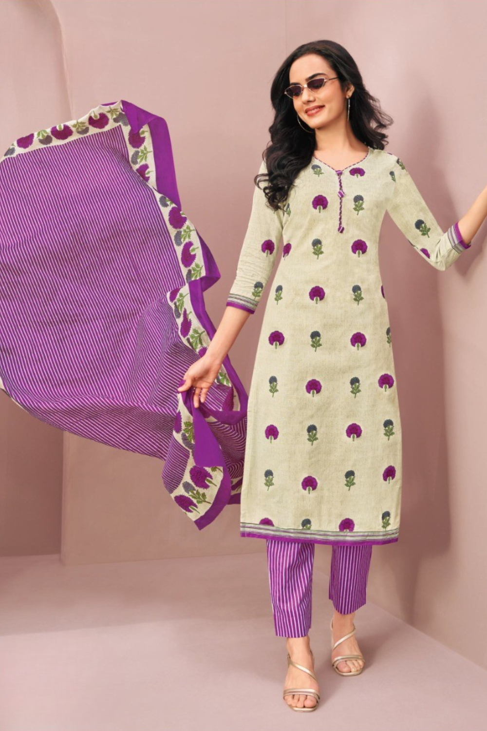 Pure Cotton Dress Material (Unstitched)