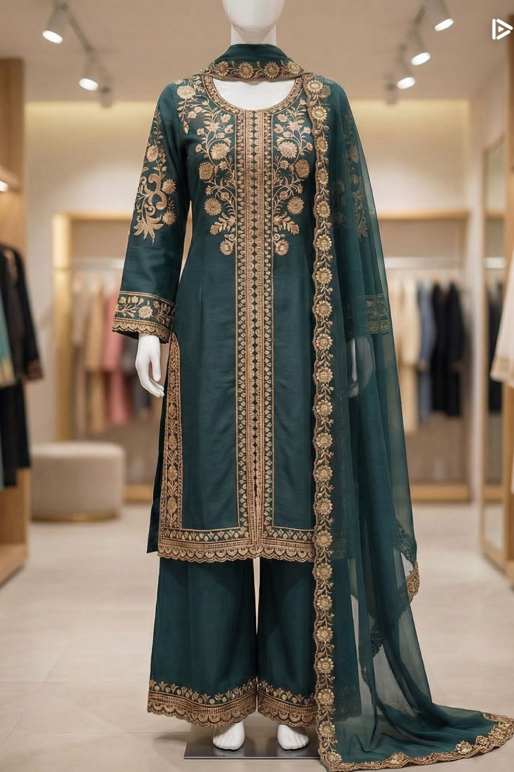 Designer Sherwani Style Dress (Readymade)