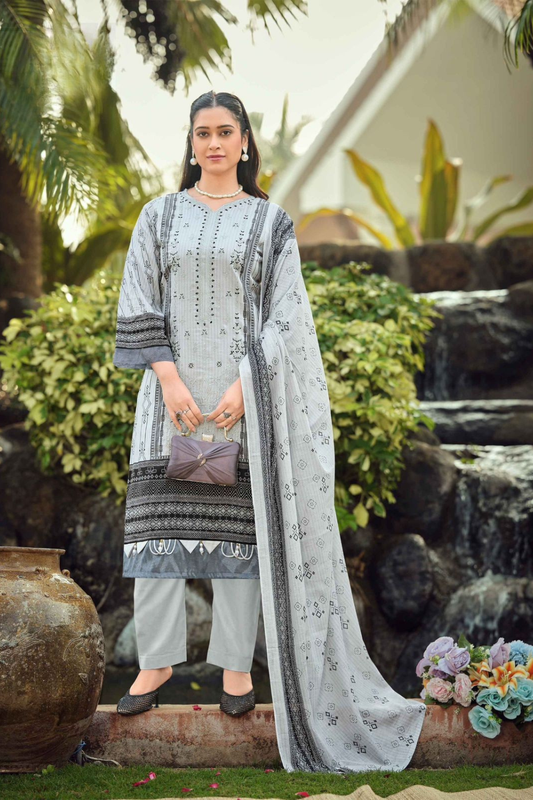 Pure Lawn Self Embroidered Suits (UNSTITCHED)