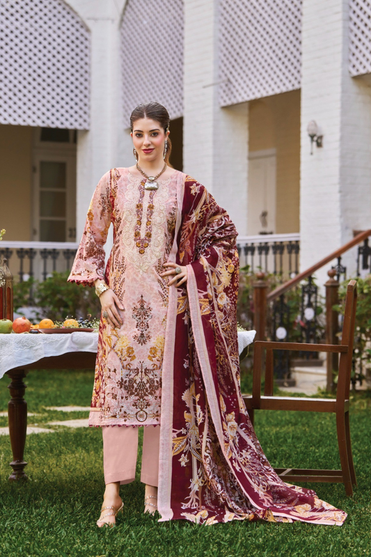 Heavy Embroidered Designer Pakistani Cotton Dresses (UNSTITCHED)