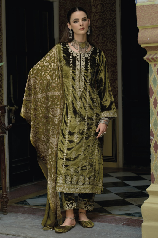 Luxury Velvet With Brasso Dupatta (UNSTITCHED)