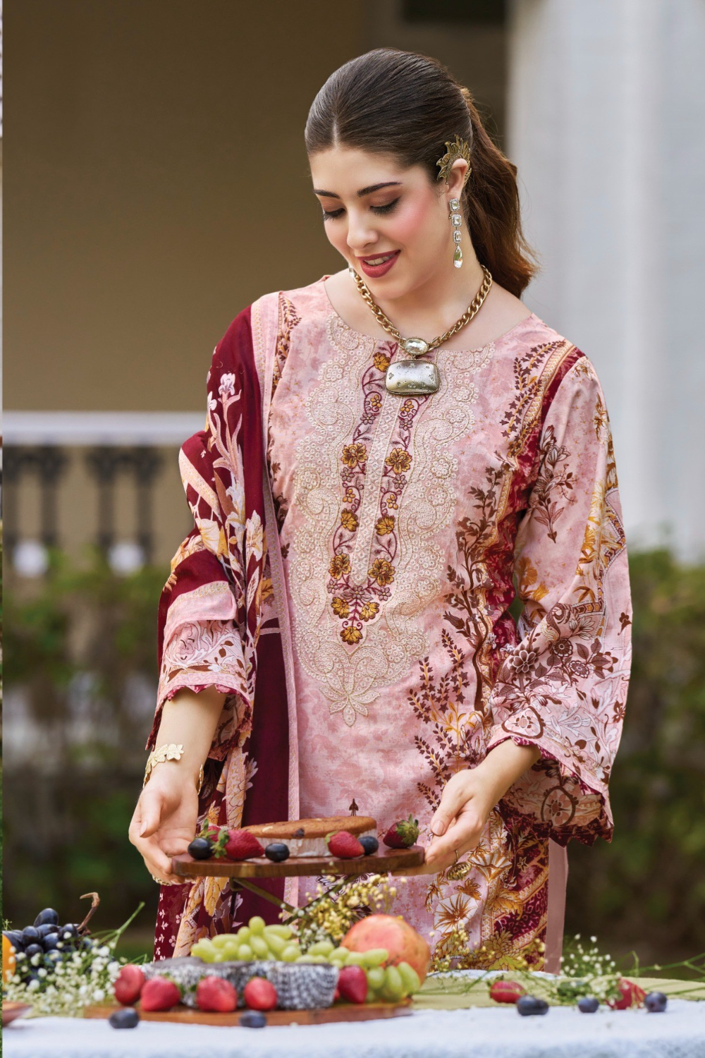 Heavy Embroidered Designer Pakistani Cotton Dresses (UNSTITCHED)